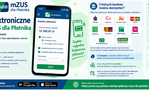 Zdjęcie do Płatności elektroniczne w aplikacji mZUS dla Płatnika 