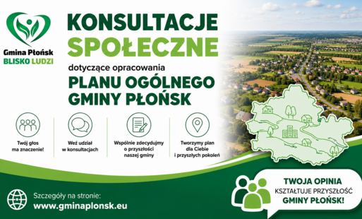 Zdjęcie do Konsultacje społecznye dotyczące opracowania Planu Og&oacute;lnego Gminy Płońsk