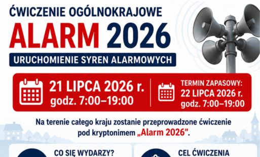 Zdjęcie do Ćwiczenie &bdquo;Alarm 2026&rdquo; &ndash; uruchomienie syren alarmowych